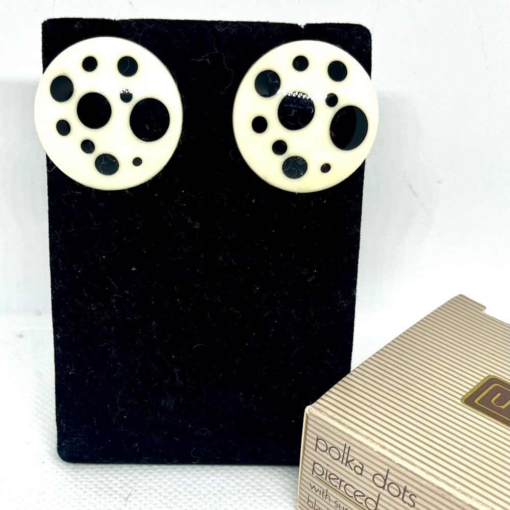 Vintage Avon Polka Dot Earrings NOS